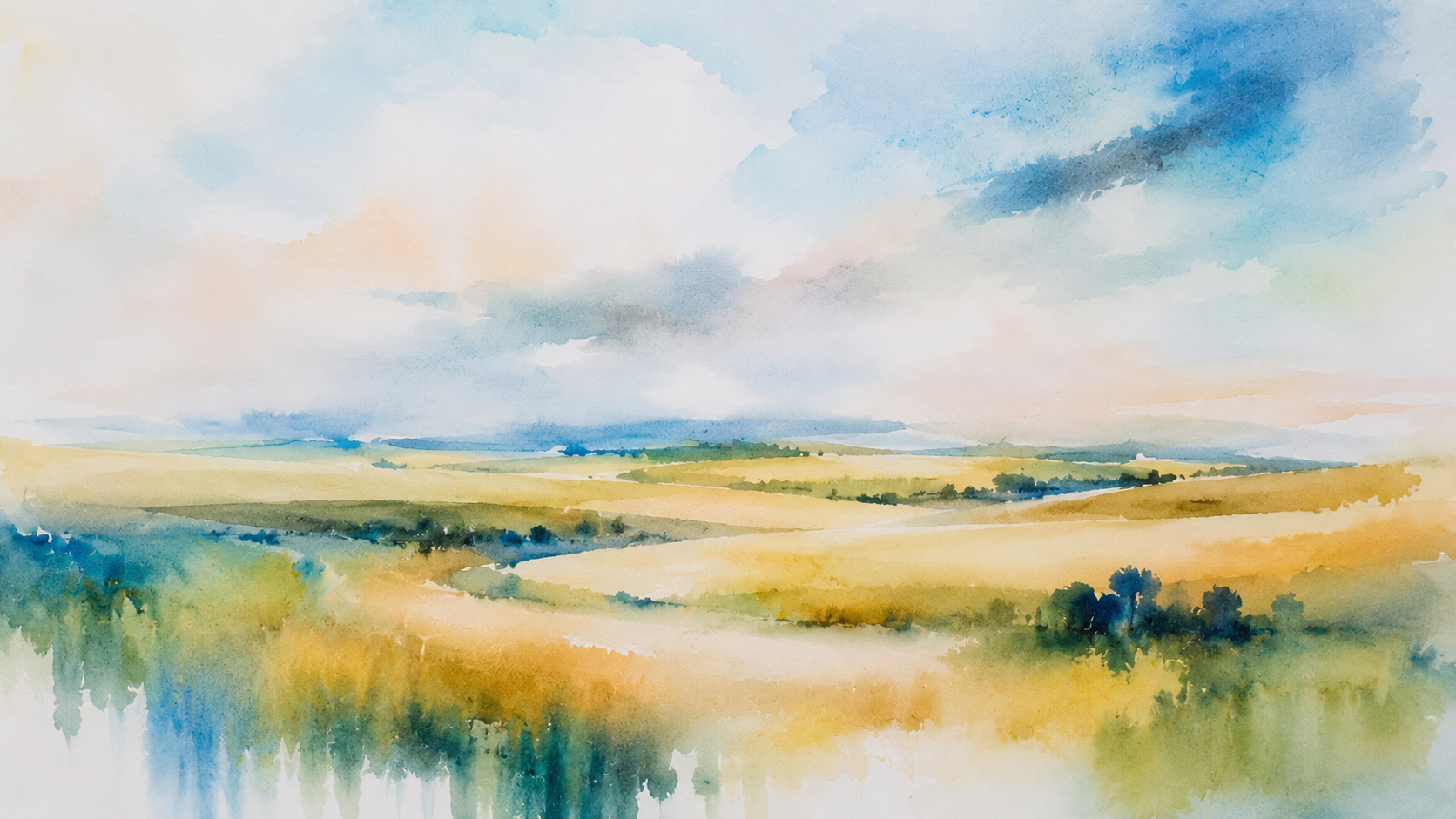 Rice County, KS watercolor